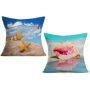 2022 Pelican Print Cushion Sets, Bird by Sea, Cotton Linen Sofa Cushion Cover Pack of 2 Pieces/