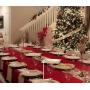 Top Sale Decorative White Black Red Rectangle Banquet Beautiful Polyester Tablecloths For Wedding Kitchen