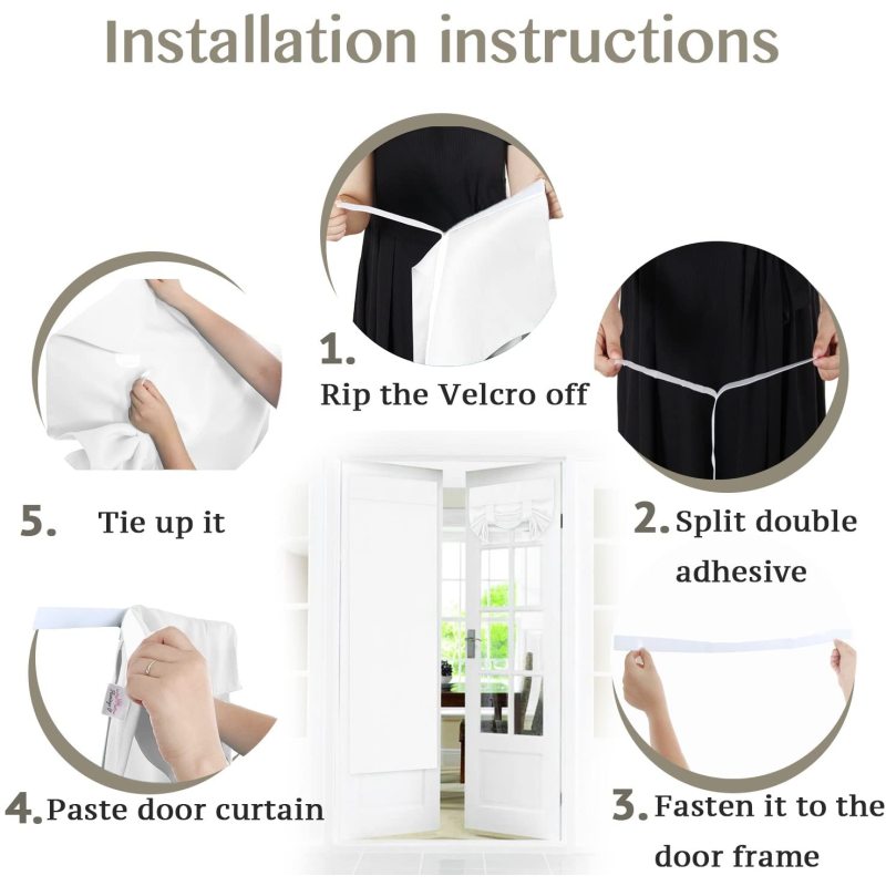 2021 hot French door curtain, heat insulation shading glass door curtain panel triangle curtain for doors and Windows  /