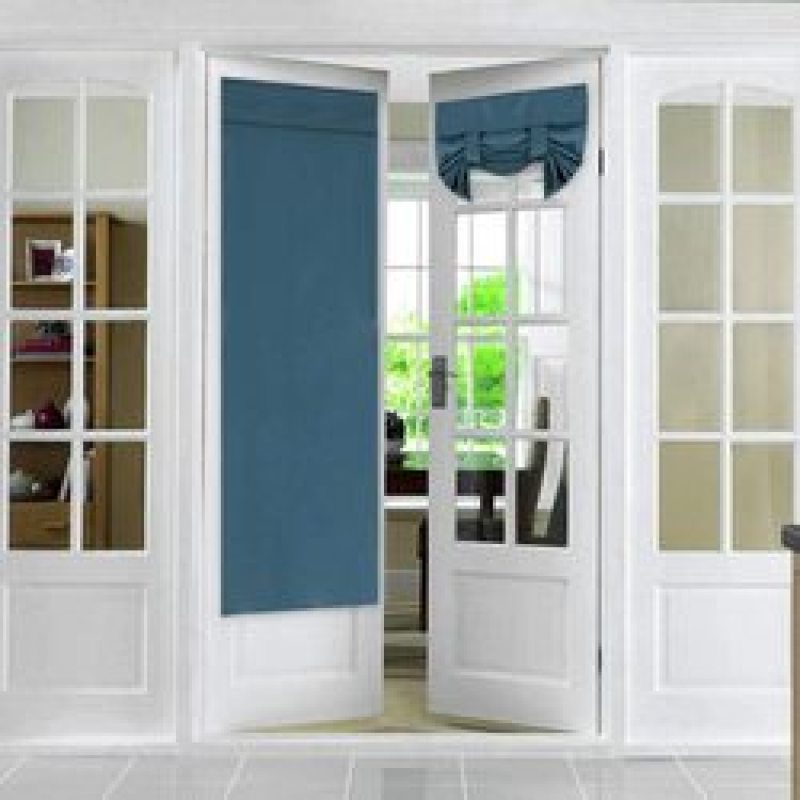 2021 hot French door curtain, heat insulation shading glass door curtain panel triangle curtain for doors and Windows  /