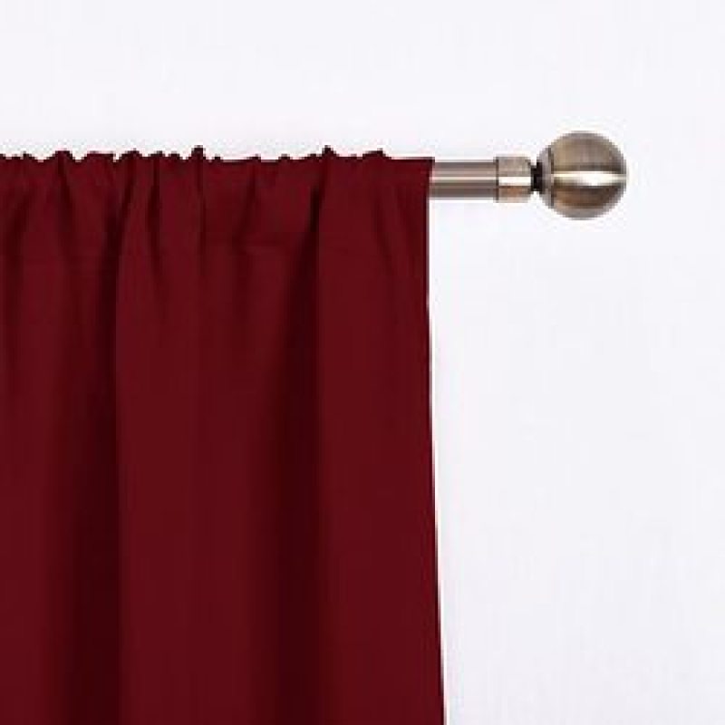 Tie Up Shade Blind Room Window Covering 100% Polyester Blackout Kitchen Curtain, Cheap Rod Pocket Panel Kitchen Curtain/