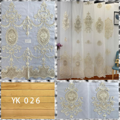 Luxury Curtains European Elegant, Window Curtains For Living Room Floral Sheer Tulle/