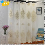 Luxury Curtains European Elegant, Window Curtains For Living Room Floral Sheer Tulle/