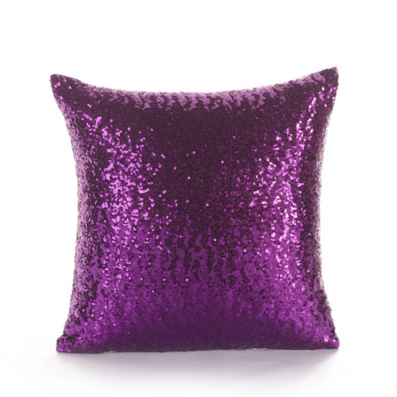 Customis Sofa Pillow Case Cushion Cover,Purple Sequin Latest Design Throw Pillow Cases/