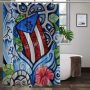 Wholesale Bathroom Designer Shower Curtains Sets, Popular 180*180 Puerto Rico Flag Shower Curtain Set