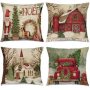 New Pillowcase Cushion Cover Throw Linen Pillow Case Merry Christmas Gifts Home Pillowcases /