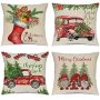 New Pillowcase Cushion Cover Throw Linen Pillow Case Merry Christmas Gifts Home Pillowcases /