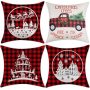 New Pillowcase Cushion Cover Throw Linen Pillow Case Merry Christmas Gifts Home Pillowcases /