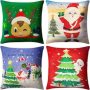 New Pillowcase Cushion Cover Throw Linen Pillow Case Merry Christmas Gifts Home Pillowcases /