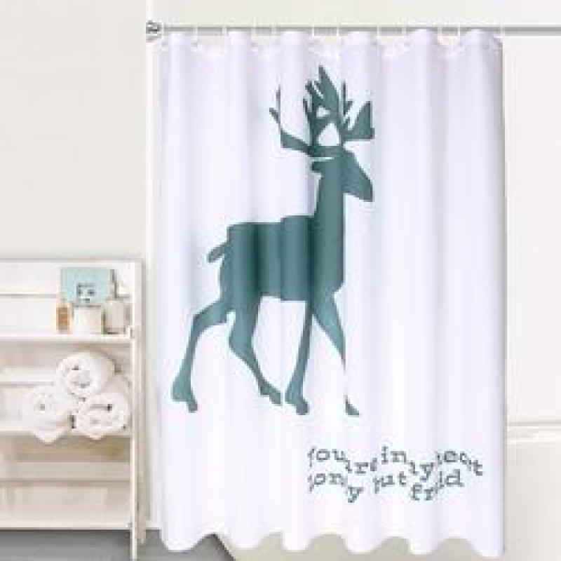 Custom Waterproof Waffle Bathroom Shower Curtain, Thick Polyester Bath Curtain for Bathroom$