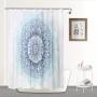 Custom Waterproof Waffle Bathroom Shower Curtain, Thick Polyester Bath Curtain for Bathroom$