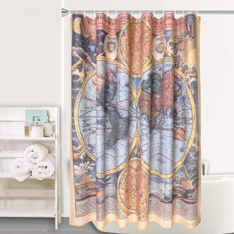 Custom Waterproof Waffle Bathroom Shower Curtain, Thick Polyester Bath Curtain for Bathroom$