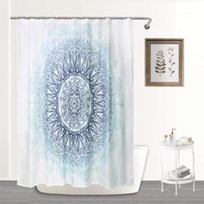 Custom Waterproof Waffle Bathroom Shower Curtain, Thick Polyester Bath Curtain for Bathroom$