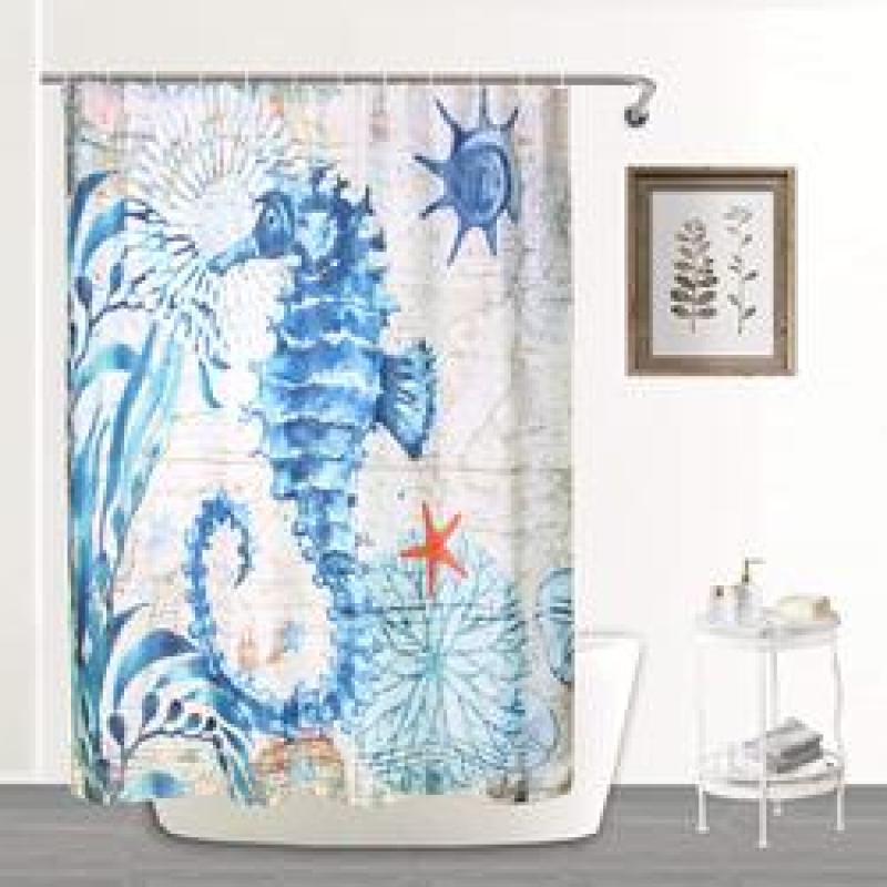 Custom Waterproof Waffle Bathroom Shower Curtain, Thick Polyester Bath Curtain for Bathroom$