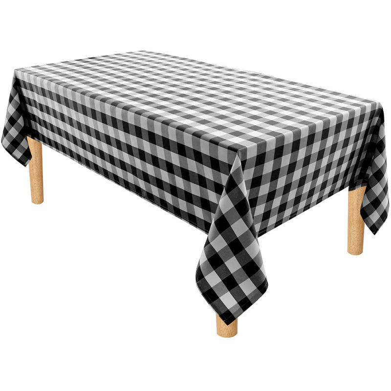 High Quality Beautiful Decor Water-proof Dust-proof Plaid Polyester Table Runner For Kitchen Outside Party