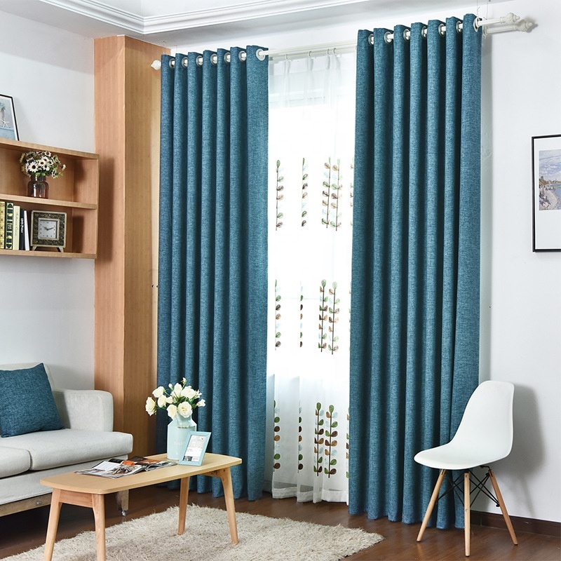 New style 100% Polyester stock Home Textile custom color Yarn Dyed Curtains