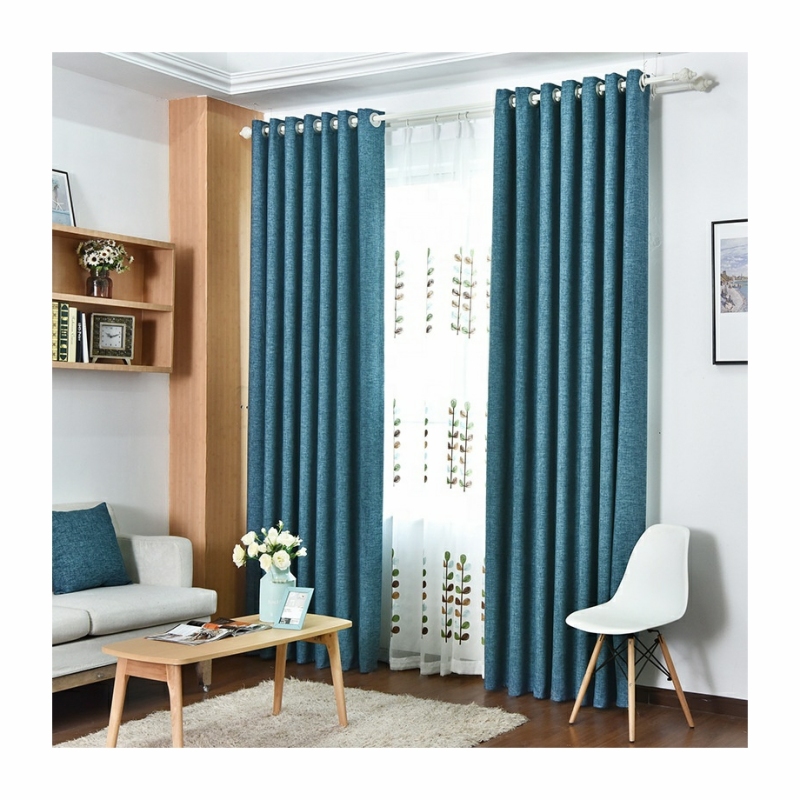 New style 100% Polyester stock Home Textile custom color Yarn Dyed Curtains