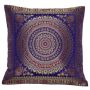 Cushion Cover Brocade Mandala Pillow Covers Indian Silk Decor Square 16x16 Sofa,Bolster Cushion Cover Custom/