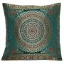 Cushion Cover Brocade Mandala Pillow Covers Indian Silk Decor Square 16x16 Sofa,Bolster Cushion Cover Custom/