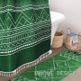 Bohohia Waffle Printed Shower Curtain , Custom Shower Curtains With Tassel$