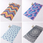 Custom Microfiber Beach Towel, Bright Color Print Sand Free Beach Towel#