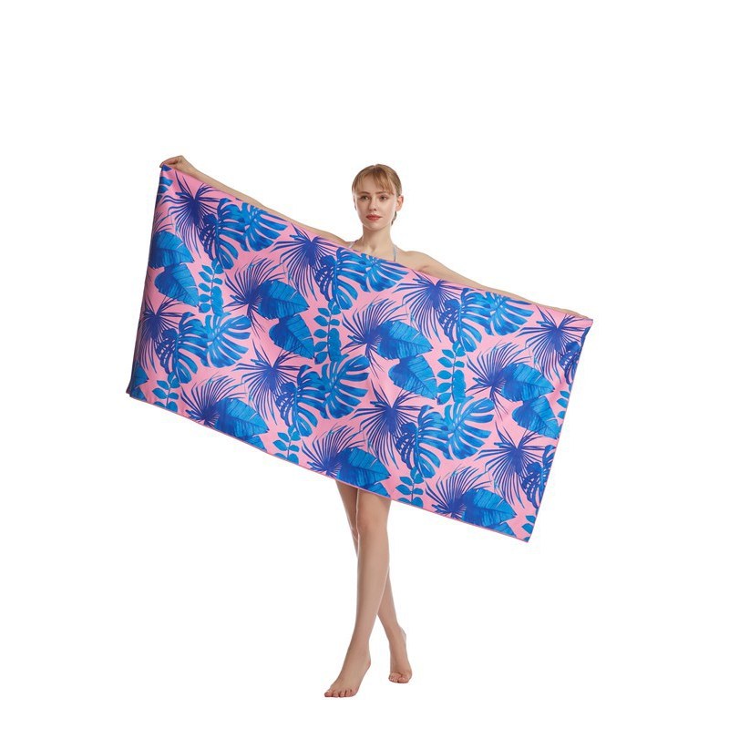 Custom Microfiber Beach Towel, Bright Color Print Sand Free Beach Towel#