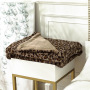 Wholesale Hot Selling Polyester Comfort Fleece Blanket, High Quality Velvet Flannel Khaki Leopard Print Blanket/