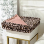 Wholesale Hot Selling Polyester Comfort Fleece Blanket, High Quality Velvet Flannel Khaki Leopard Print Blanket/