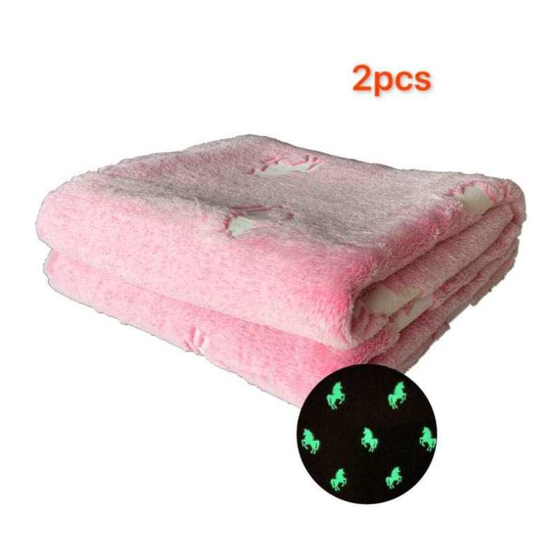 Amazon hot style printed glow-in-the-dark, flannel children's adult blanket/