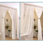 White Lace Curtains, Flower Curtains, Lace Sheer Curtains/