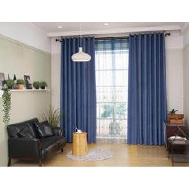 Best Selling Products soild blackout Curtains,For Home poly linen Fabric Curtain /