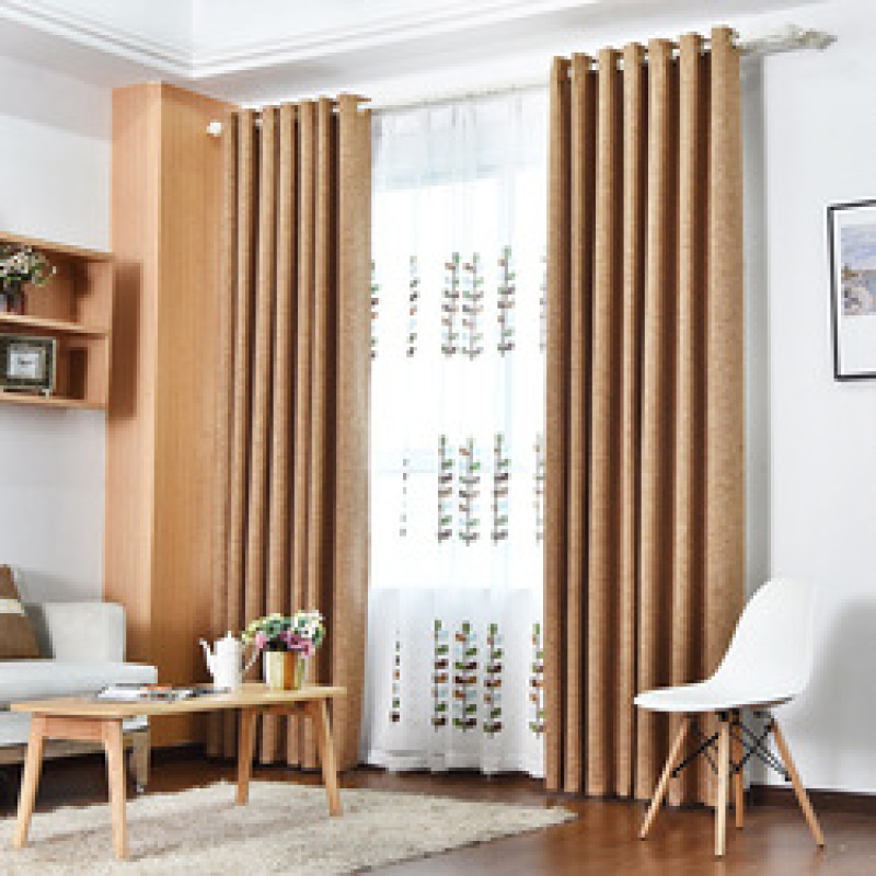 Best Selling Products soild blackout Curtains,For Home poly linen Fabric Curtain /