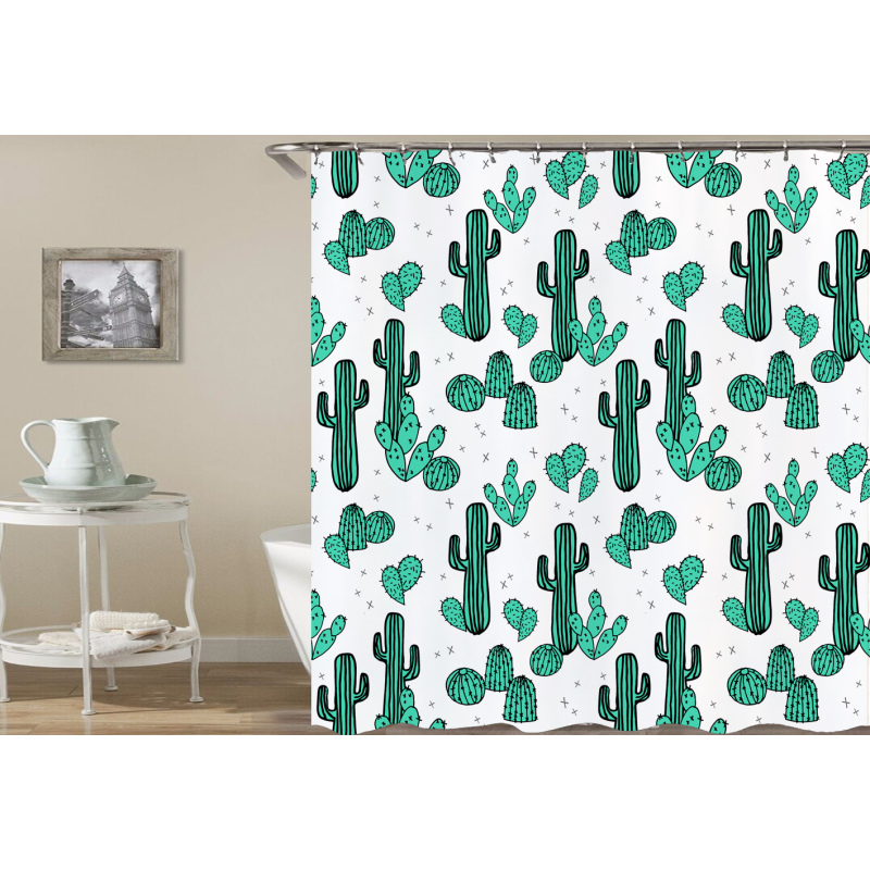 hot sale products custom polyester Products Bathroom Decor shower curtains,Leaves Printed 100% Waterproof shower curtain