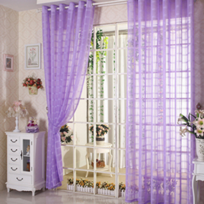 Made In China Sheer Curtain And Drapes, Home Decor Lattice White Ready Made Sheer Curtain/