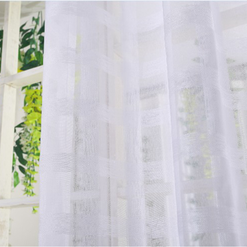 Made In China Sheer Curtain And Drapes, Home Decor Lattice White Ready Made Sheer Curtain/