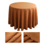 Nappe ronde jacquard en polyester pour mariage, banquet, hôtel, vente en gros