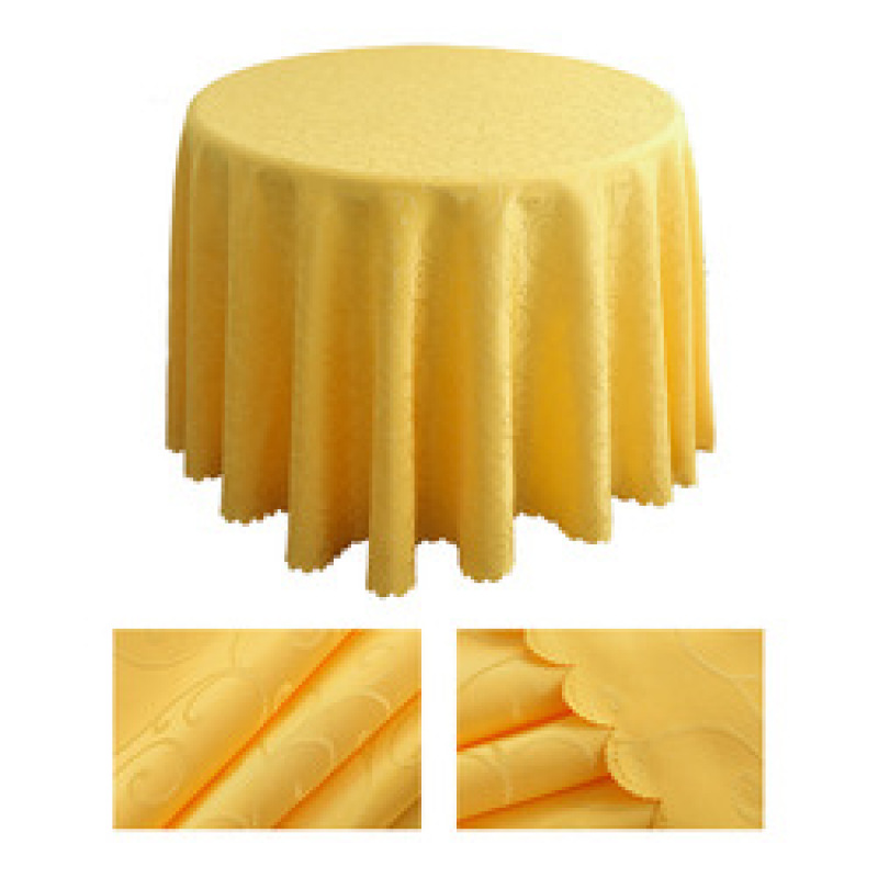 Nappe ronde jacquard en polyester pour mariage, banquet, hôtel, vente en gros