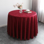 Nappe ronde jacquard en polyester pour mariage, banquet, hôtel, vente en gros