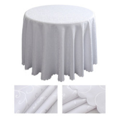 Wholesale hotel meeting wedding banquet household popular jacquard round tablecloth polyester thanksgiving tablecloth