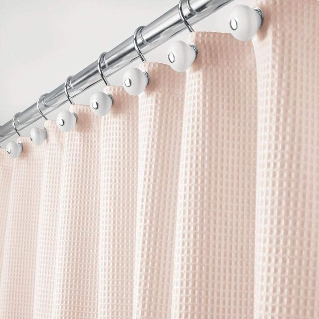 Shower curtains Waffle thicken waterproof mildew proof shower curtain Modern Custom Waffle Made pvc magnet Shower Curtain