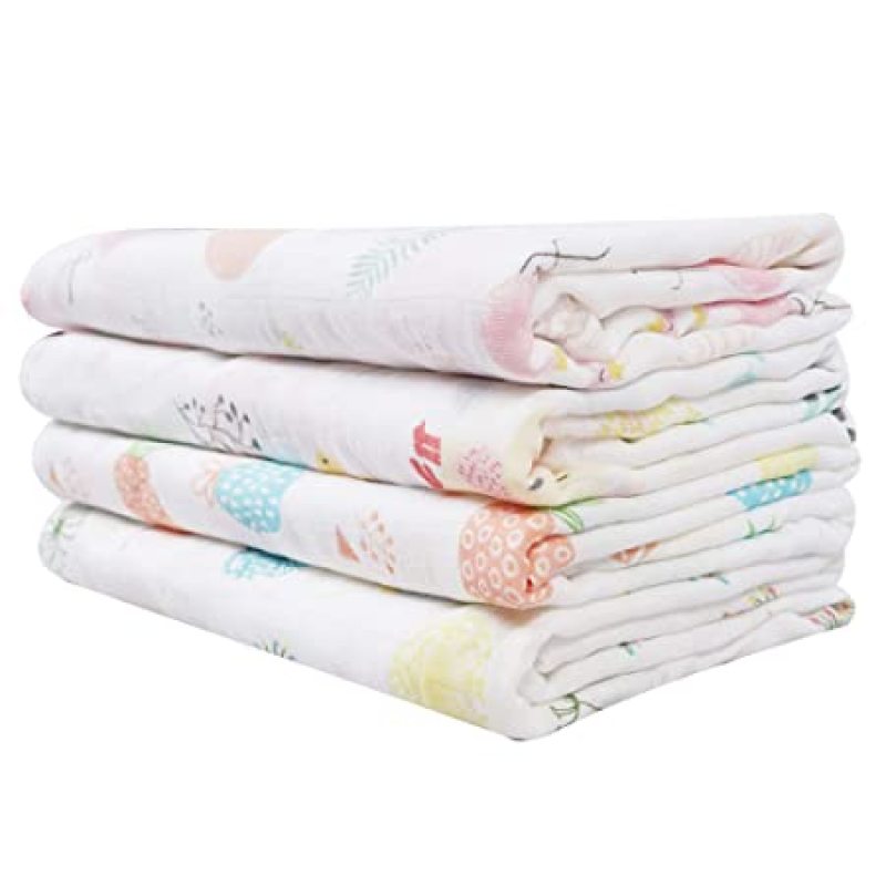 Boutique Muslin Blankets for Girls & Boys, Baby Receiving Swaddles, Ideal Newborn & Infant Swaddling