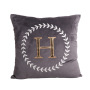 Luxury High Precision Dutch Velvet Embroidery Letters Cushion Cover, Cafe Bar Cushion Cover /