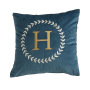 Luxury High Precision Dutch Velvet Embroidery Letters Cushion Cover, Cafe Bar Cushion Cover /