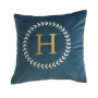 Luxury High Precision Dutch Velvet Embroidery Letters Cushion Cover, Cafe Bar Cushion Cover /