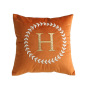 Luxury High Precision Dutch Velvet Embroidery Letters Cushion Cover, Cafe Bar Cushion Cover /