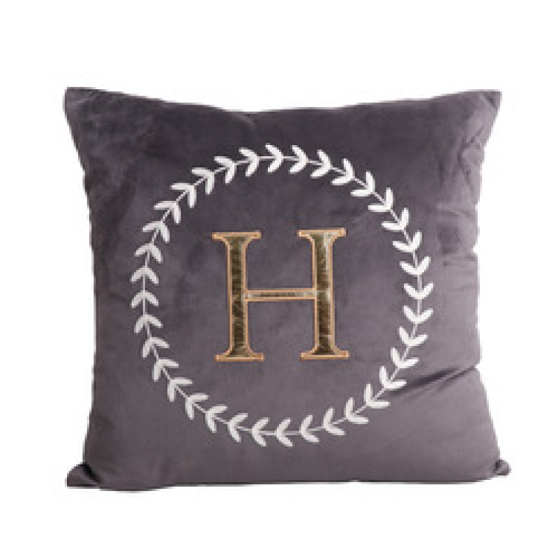 Luxury High Precision Dutch Velvet Embroidery Letters Cushion Cover, Cafe Bar Cushion Cover /