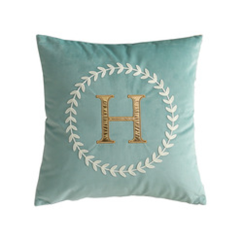 Luxury High Precision Dutch Velvet Embroidery Letters Cushion Cover, Cafe Bar Cushion Cover /