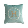 Luxury High Precision Dutch Velvet Embroidery Letters Cushion Cover, Cafe Bar Cushion Cover /