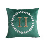 Luxury High Precision Dutch Velvet Embroidery Letters Cushion Cover, Cafe Bar Cushion Cover /