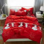 Student Dormitory Geometric Printed Baby Bedsheet, 4 Piece Set Children's Bedding Bedding Sets/
